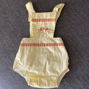 VTG infant baby romper with puppies